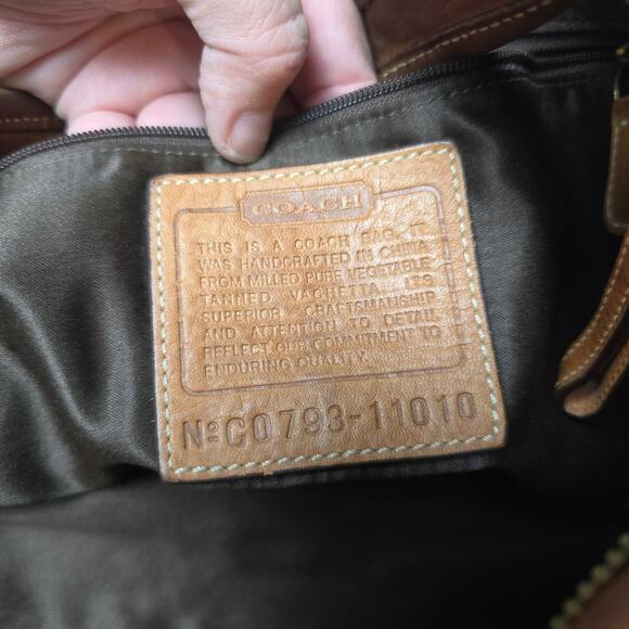 VTG Coach Vintage Legacy Ergo Bag Vachetta Leather RARE 11010 - Picture 9 of 9